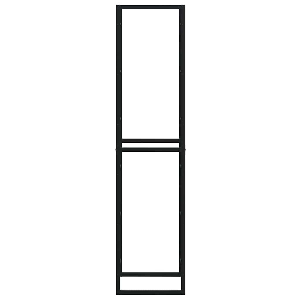 vidaXL Ράφι Καυσόξυλων Μαύρο 50x30x209 εκ. Ατσάλινο