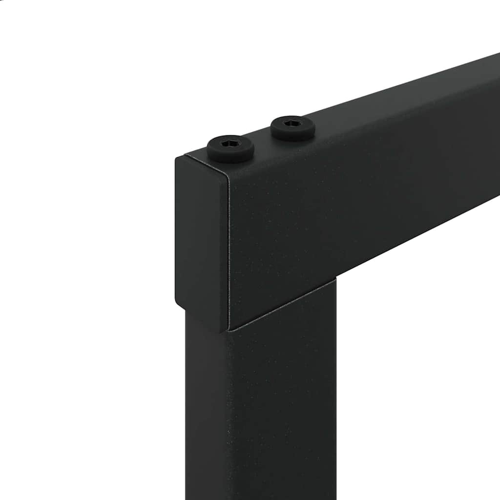 vidaXL Ράφι για καυσόξυλα Μαύρο 100x30x209 cm Χάλυβας