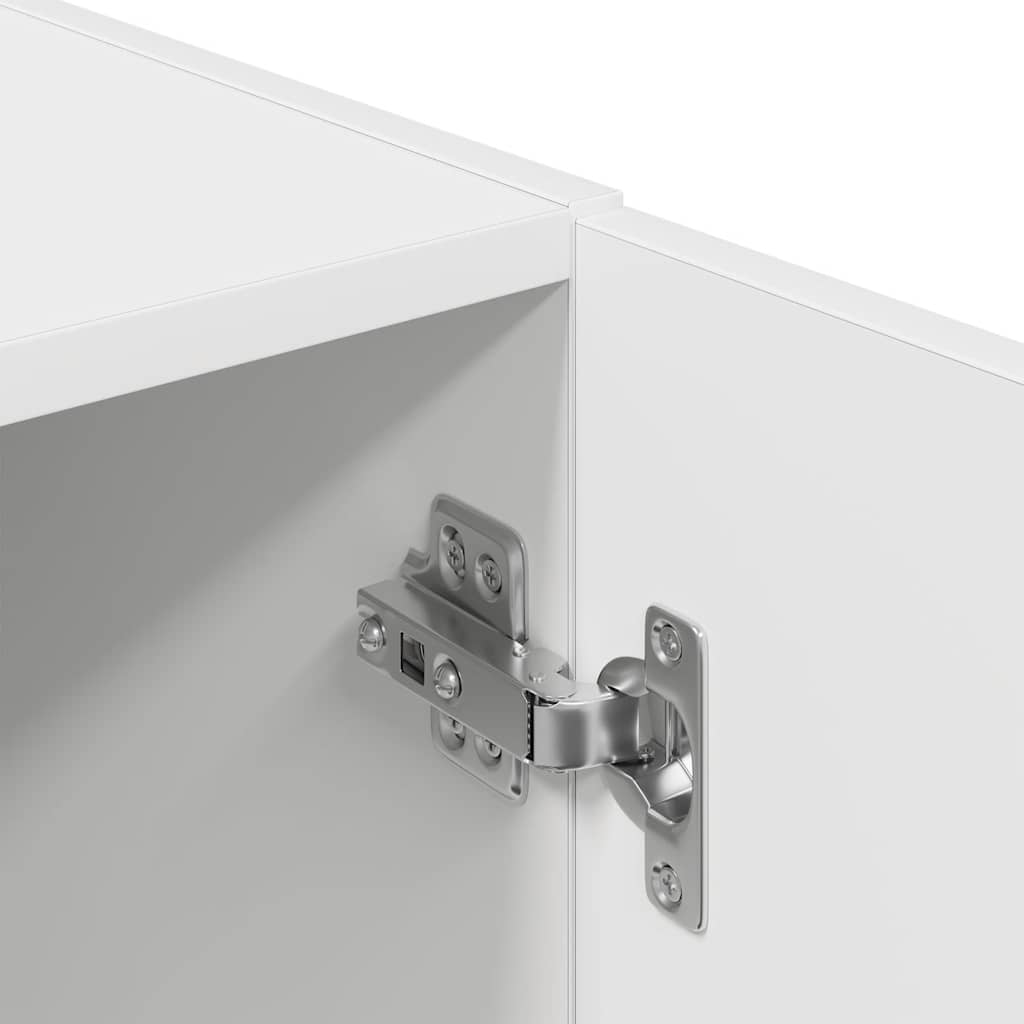 vidaXL 2 τεμαχίων Υπουργικό Συμβούλιο Κουζίνας Set Λευκό μηχανικό ξύλο