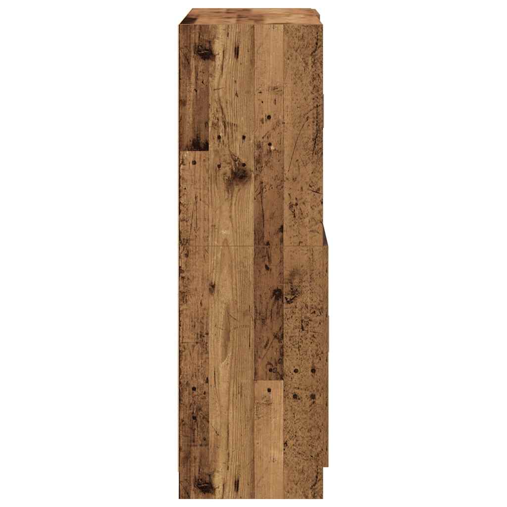 vidaXL Σετ Ντουλάπια Κουζίνας 2 τεμ. Όψη Παλαιού Ξύλου Επεξ. Ξύλο