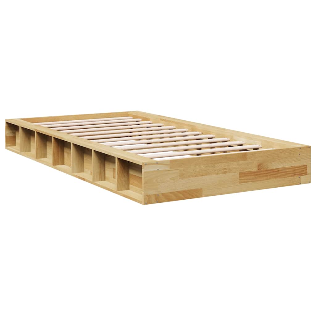 vidaXL Πλαίσιο κρεβατιού χωρίς στρώμα 80x200 cm μασίφ ξύλο δρυς