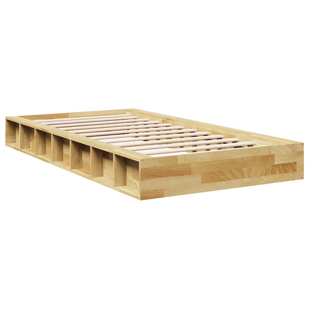 vidaXL Πλαίσιο κρεβατιού χωρίς στρώμα 90x200 cm μασίφ ξύλο δρυς