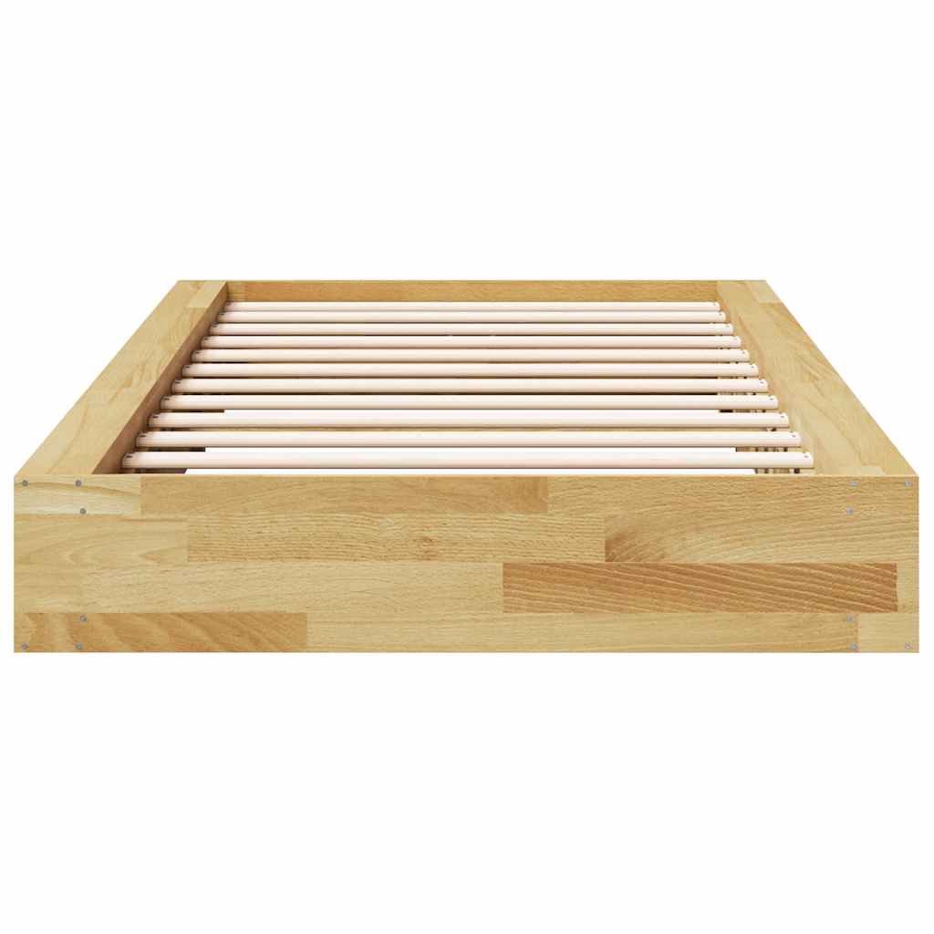 vidaXL Πλαίσιο κρεβατιού χωρίς στρώμα 100x200 cm μασίφ ξύλο δρυς