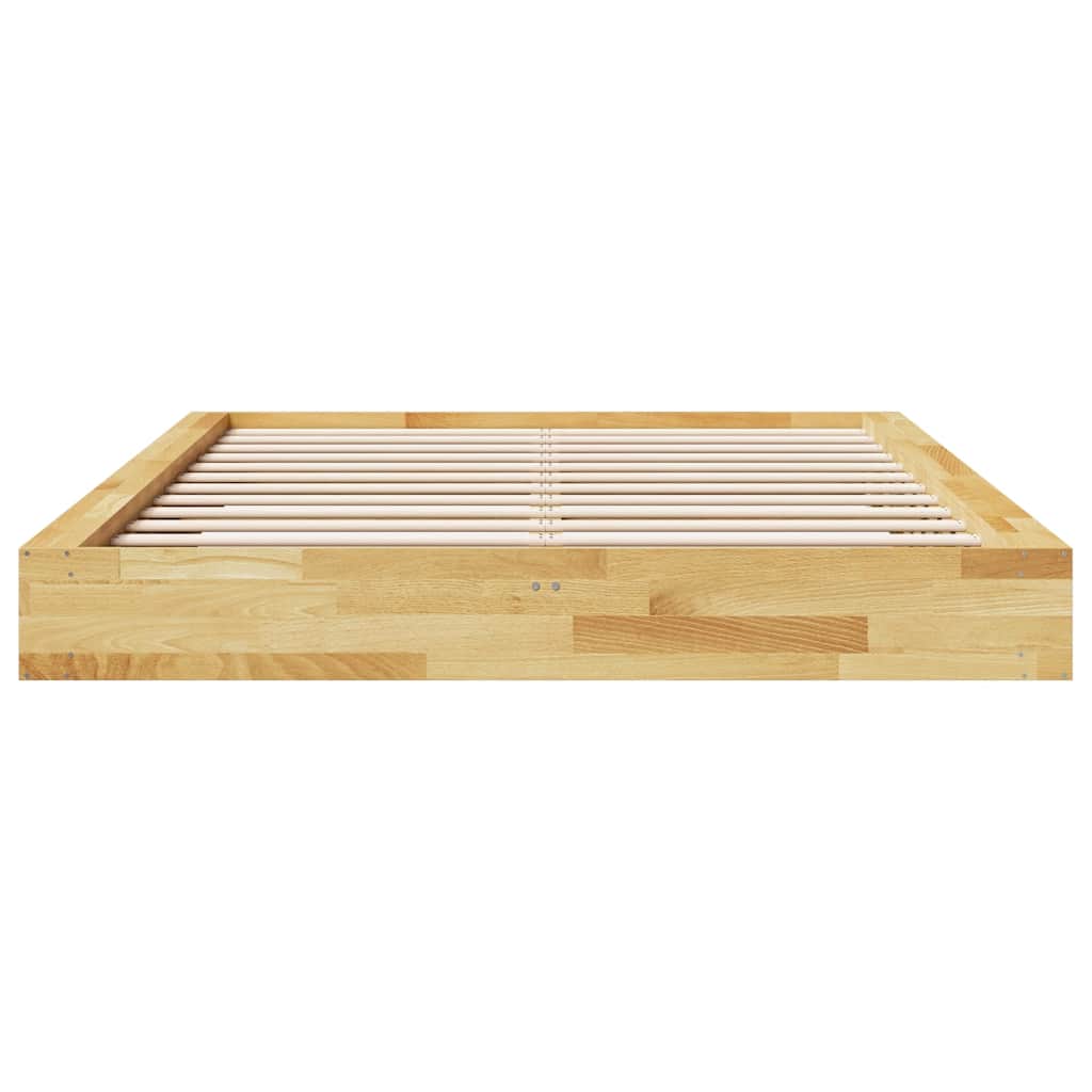 vidaXL Πλαίσιο κρεβατιού χωρίς στρώμα 150x200 cm μασίφ ξύλο δρυς