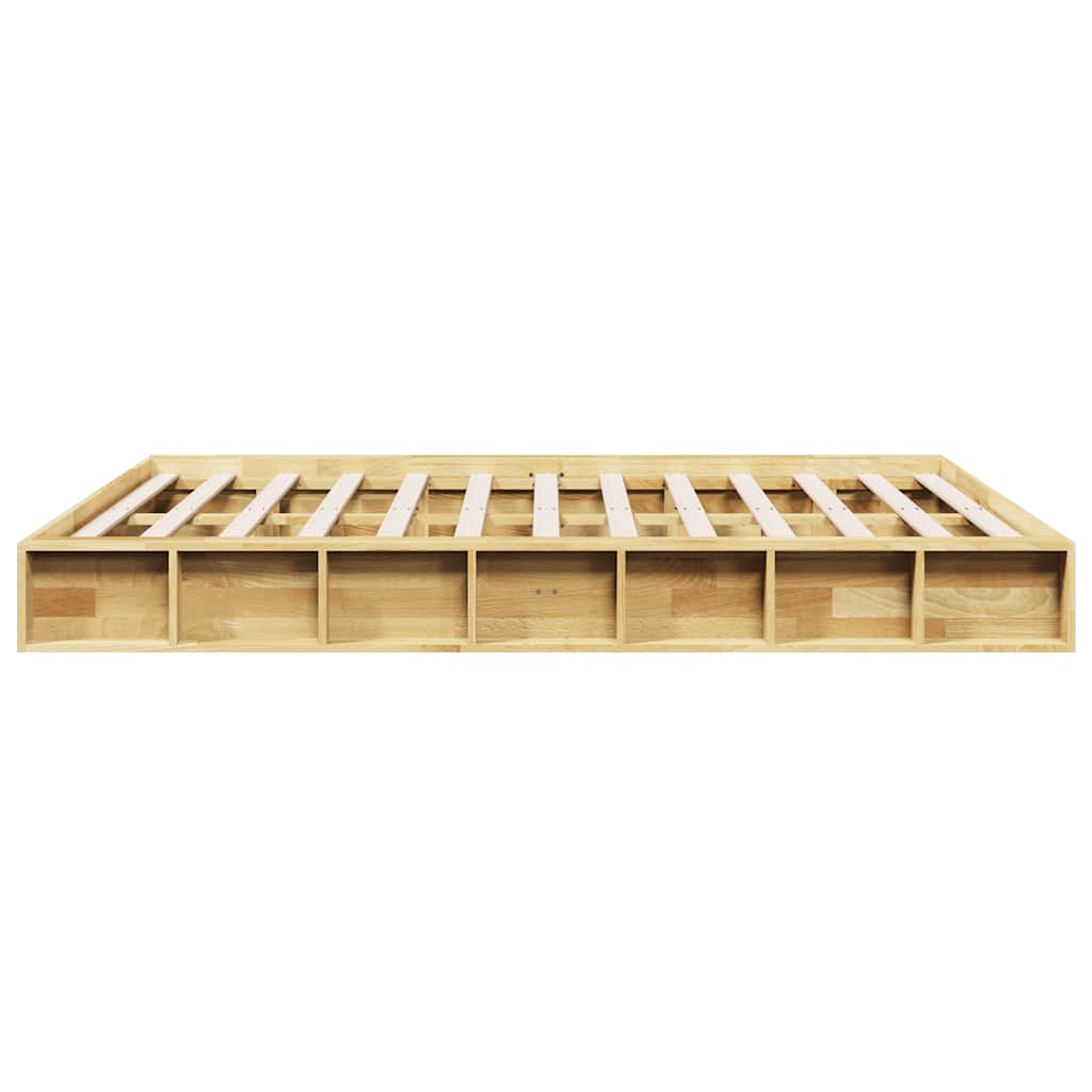 vidaXL Πλαίσιο κρεβατιού χωρίς στρώμα 150x200 cm μασίφ ξύλο δρυς