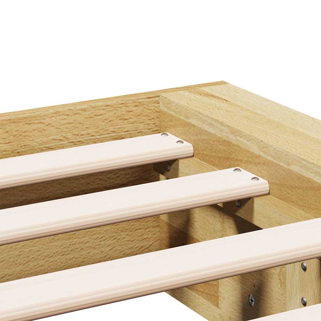 vidaXL Πλαίσιο κρεβατιού χωρίς στρώμα 150x200 cm μασίφ ξύλο δρυς
