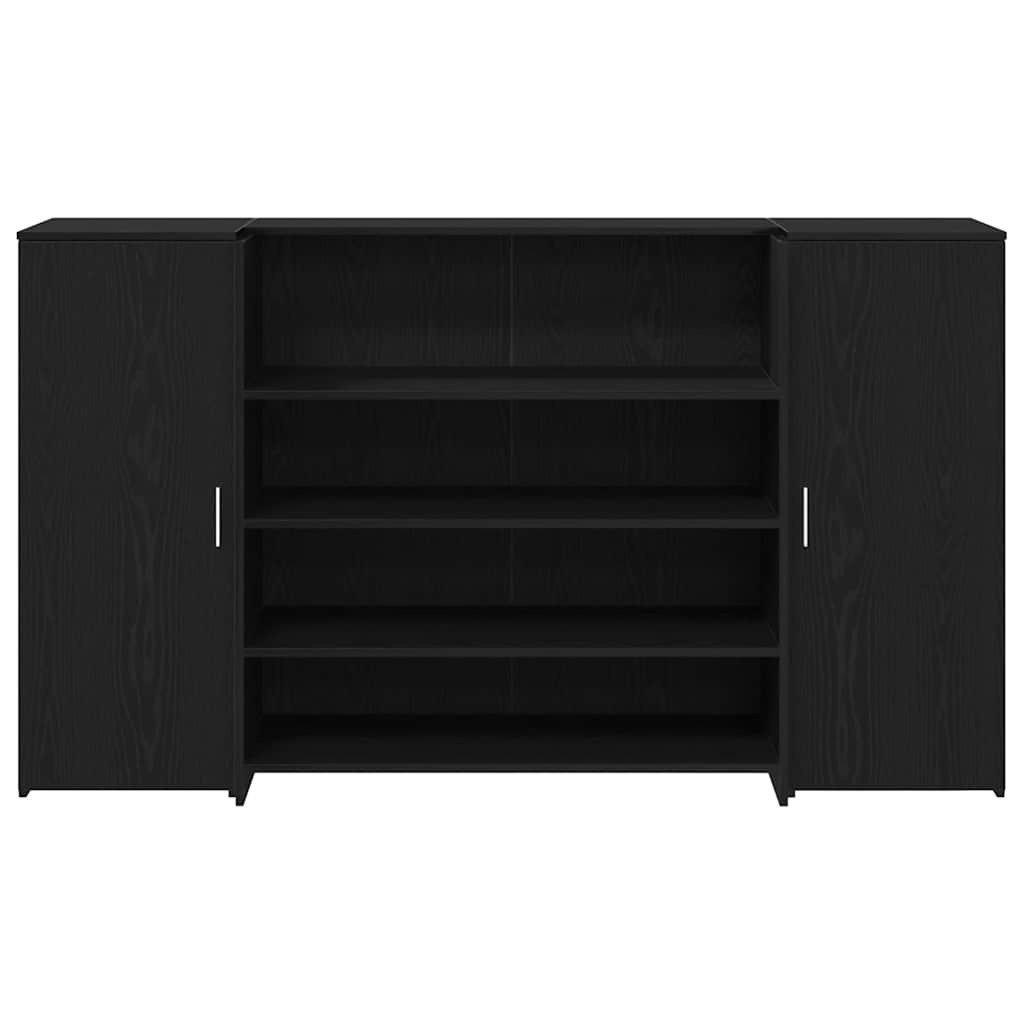 vidaXL Γραφείο Υποδοχής Μαύρη Δρυς 180x50x103,5 εκ. από Τεχνητό Ξύλο