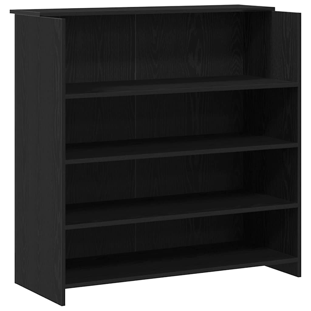 vidaXL Γραφείο Υποδοχής Μαύρη Δρυς 180x50x103,5 εκ. από Τεχνητό Ξύλο