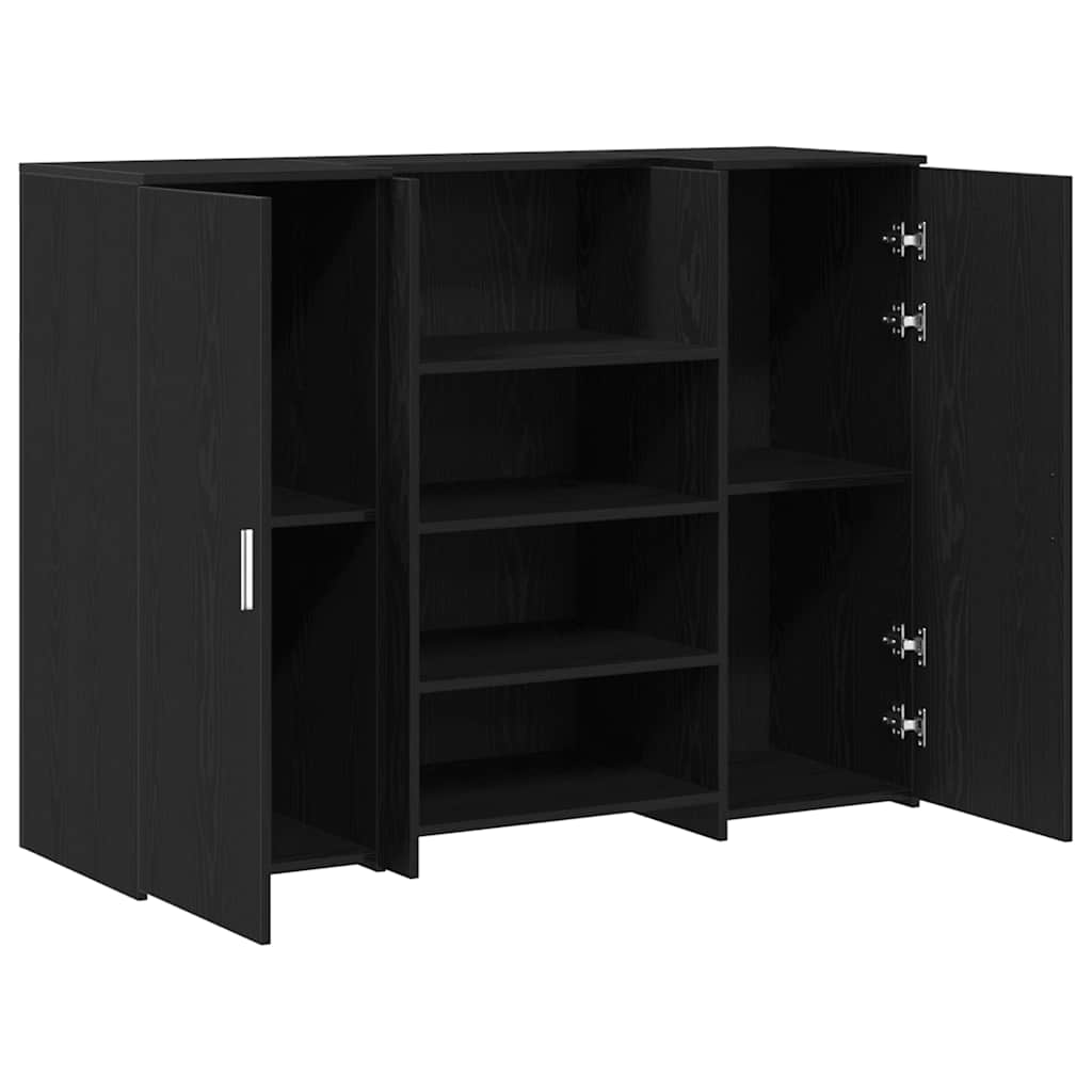 vidaXL Γραφείο υποδοχής Μαύρο Δρυς 135x50x103,5 εκ. Επεξεργασμένο Ξύλο