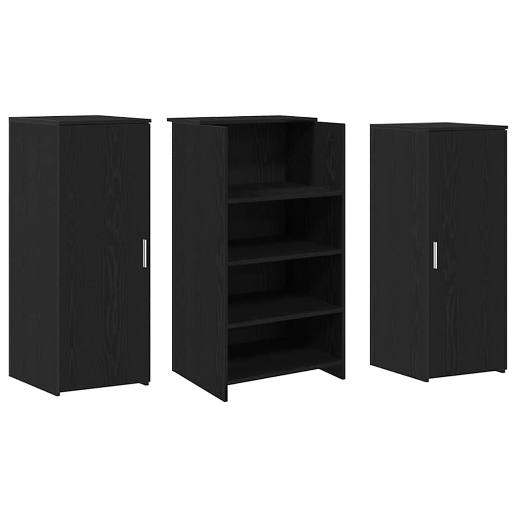 vidaXL Γραφείο υποδοχής Μαύρο Δρυς 135x50x103,5 εκ. Επεξεργασμένο Ξύλο