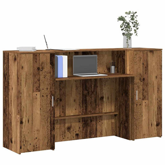 vidaXL Γραφείο υποδοχής Παλιό Ξύλο 180x50x103,5 εκ. Επεξεργασμένο Ξύλο