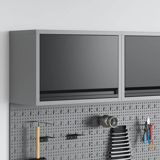 vidaXL Ντουλάπα εργαλείων Μαύρο και Γκρι 50 x 25 x 35 εκ.