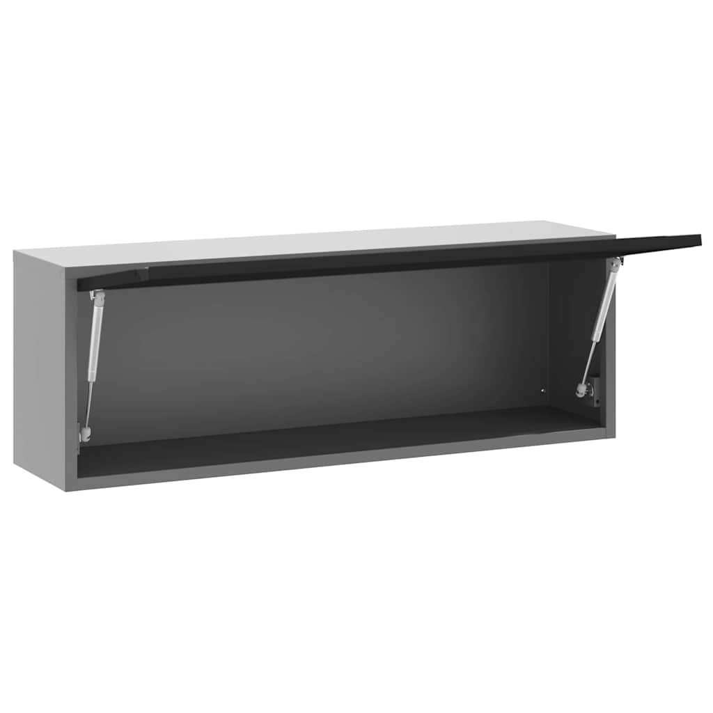 vidaXL Ντουλάπα εργαλείων Μαύρο και Γκρι 100 x 25 x 35 εκ.