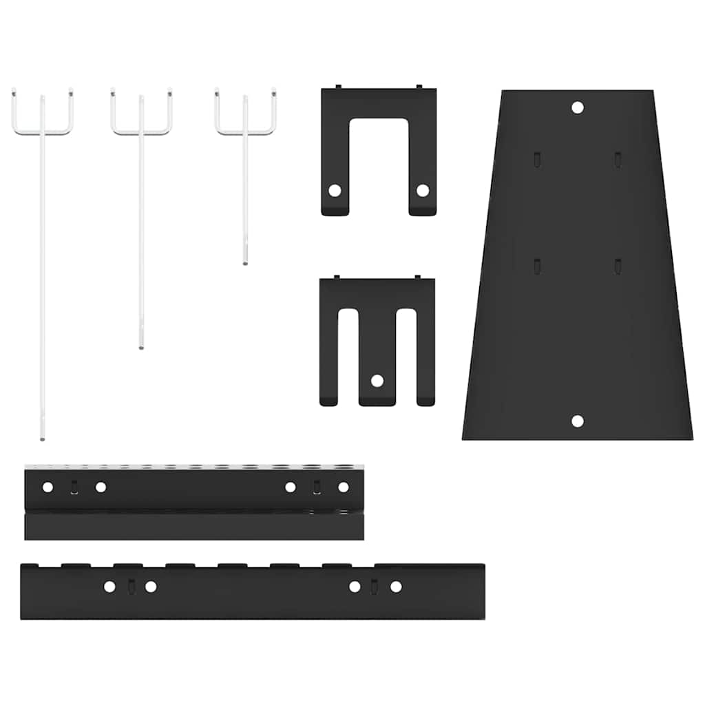 vidaXL Πάνελ Τοίχου Εργαλείων 2 pcs Γκρι 100 x 1 x 60 εκ