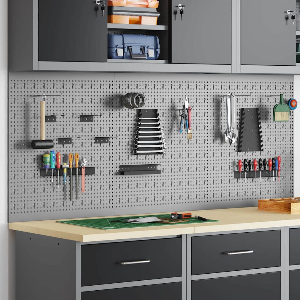 vidaXL Πάνελ Τοίχου Εργαλείων 3 pcs Γκρι 150 x 1 x 60 εκ