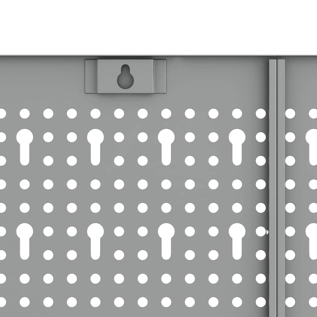 vidaXL Πάνελ Τοίχου Εργαλείων 2 pcs Γκρι 100 x 1 x 80 εκ