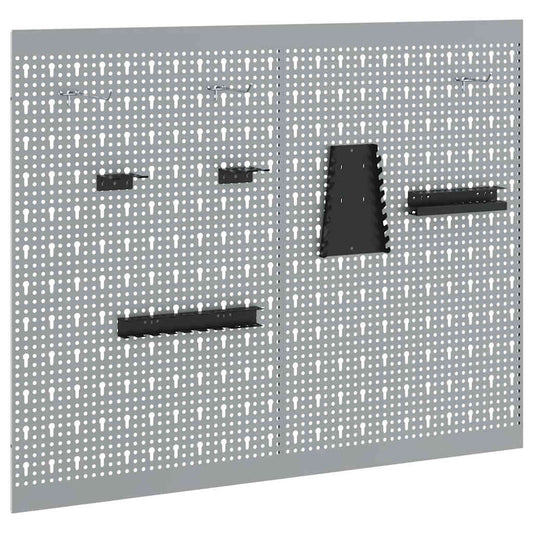 vidaXL Πάνελ Τοίχου Εργαλείων 2 τμχ. Γκρι 100 x 1 x 80 εκ