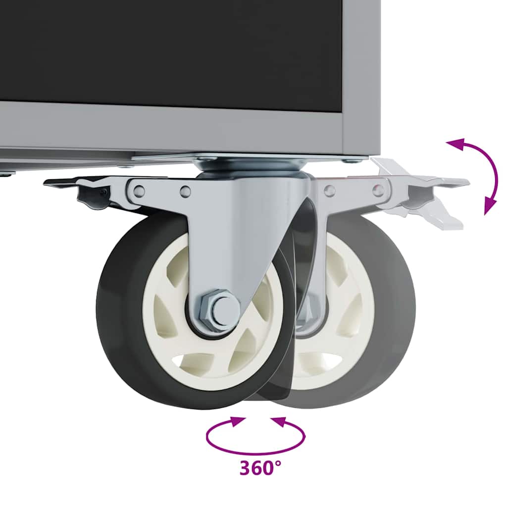 vidaXL Πάγκος Εργαστηρίου με συρτάρι Μαύρο και Γκρι 75 x 45 x 85 εκ.