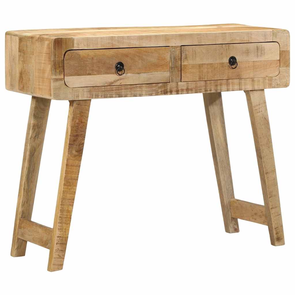vidaXL Τραπέζι κονσόλας 90x32x75 cm από μασίφ ξύλο Rough Mango