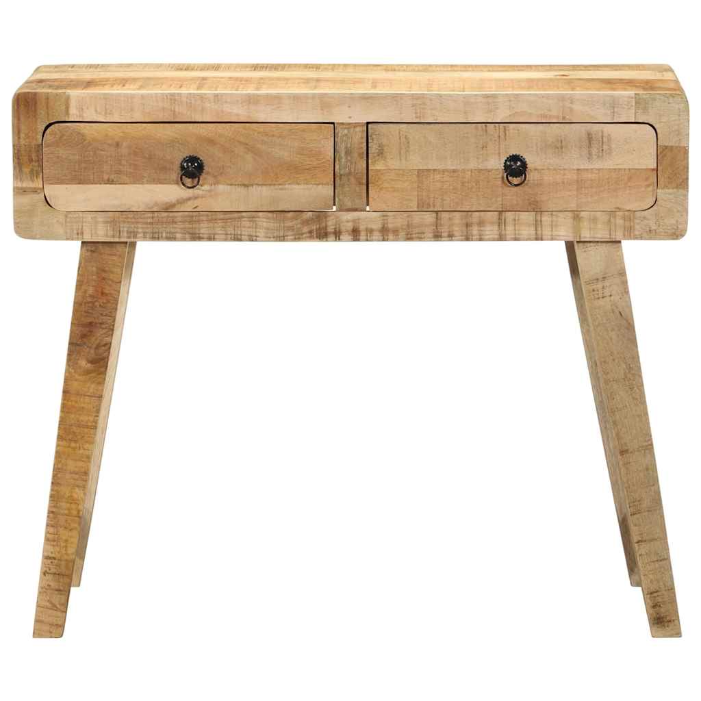 vidaXL Τραπέζι κονσόλας 90x32x75 cm από μασίφ ξύλο Rough Mango