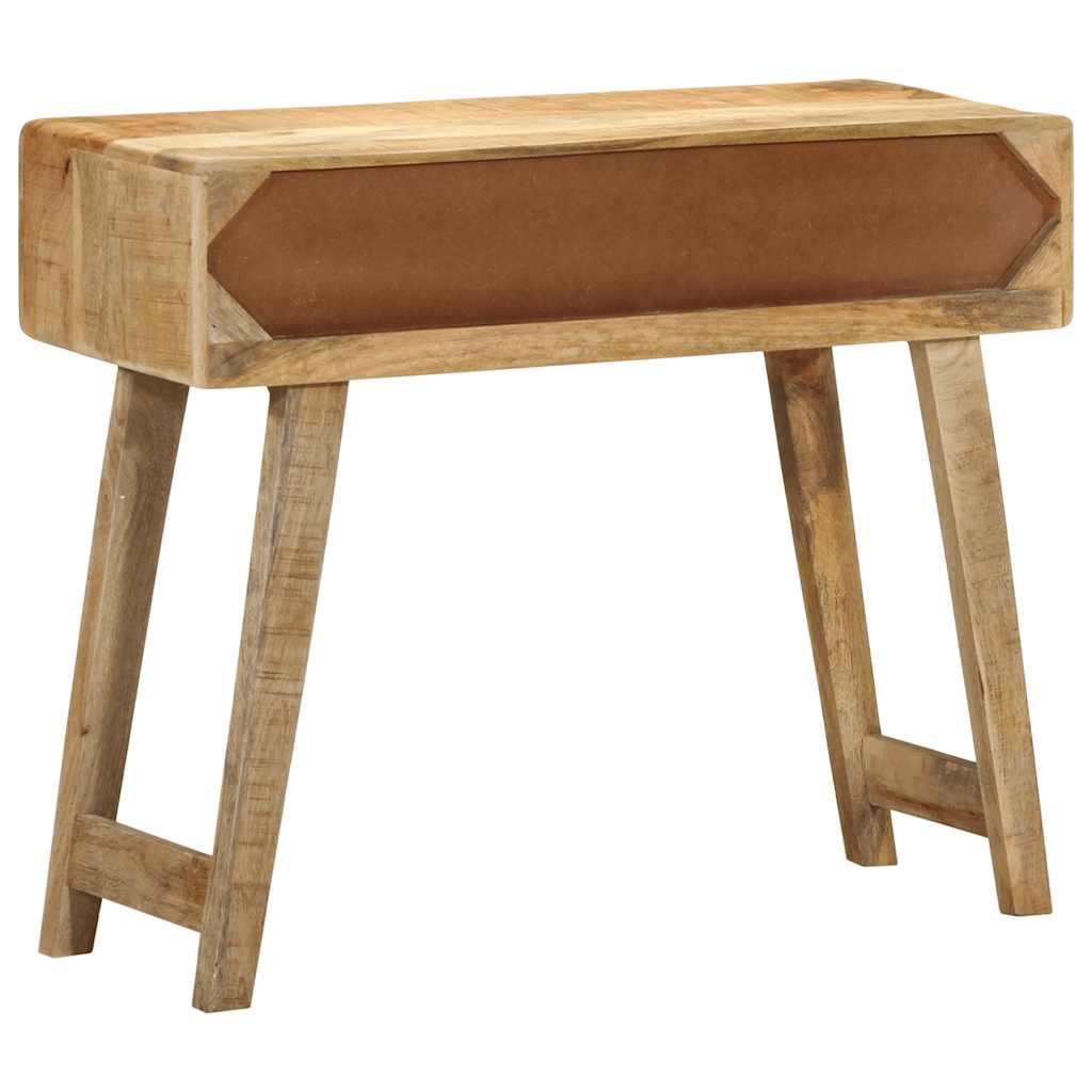 vidaXL Τραπέζι κονσόλας 90x32x75 cm από μασίφ ξύλο Rough Mango