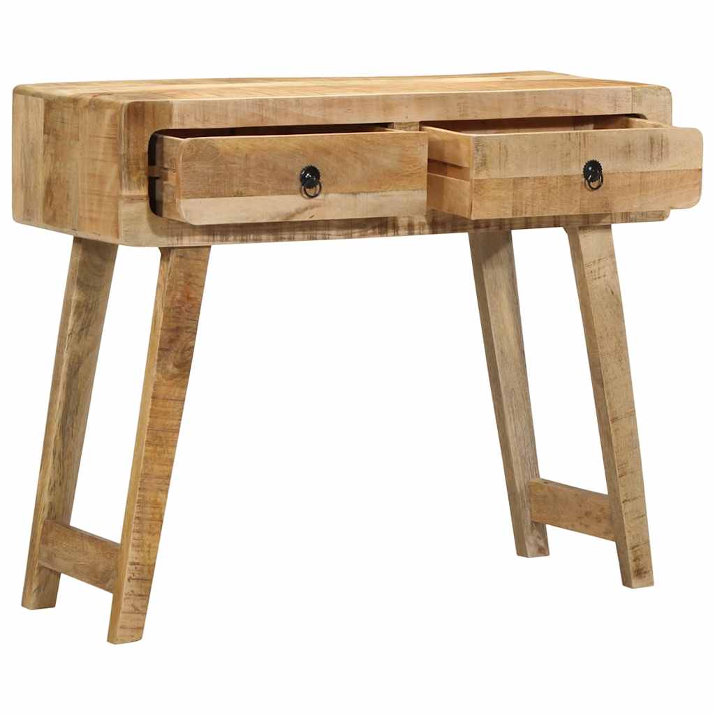 vidaXL Τραπέζι κονσόλας 90x32x75 cm από μασίφ ξύλο Rough Mango