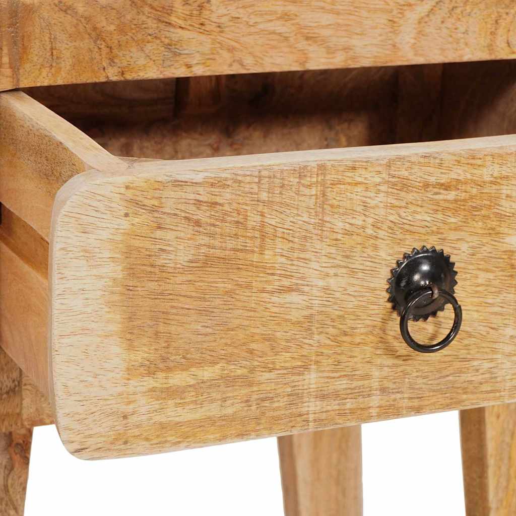 vidaXL Τραπέζια άκρης με πόρτα Καφέ 40 x 32 x 46 εκ Μασίφ ξύλο μάνγκο