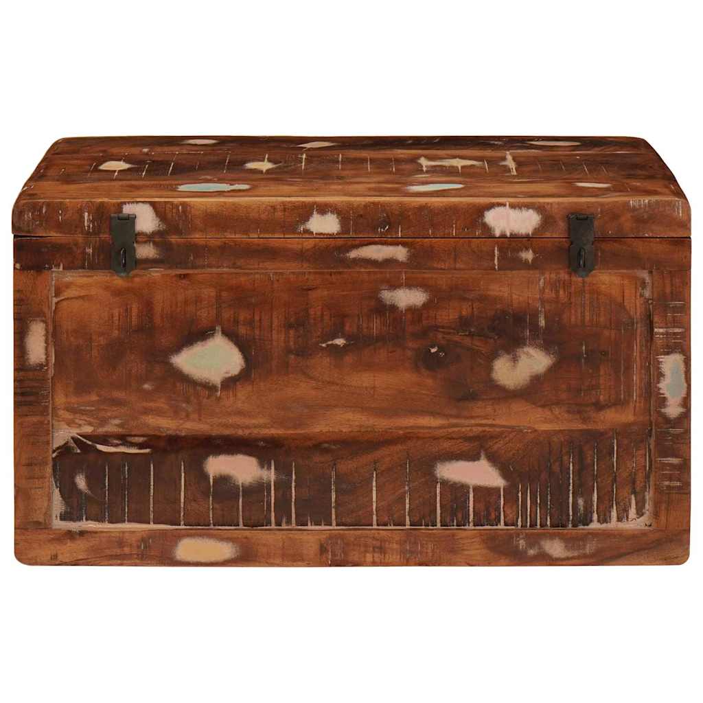 vidaXL Κουτί αποθήκευσης Πολύχρωμο Μασίφ ανακυκλωμένο ξύλο