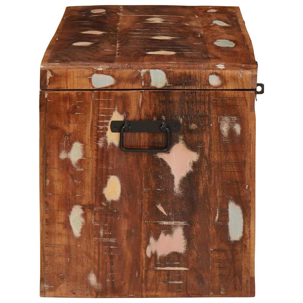 vidaXL Κουτί αποθήκευσης Πολύχρωμο Μασίφ ανακυκλωμένο ξύλο