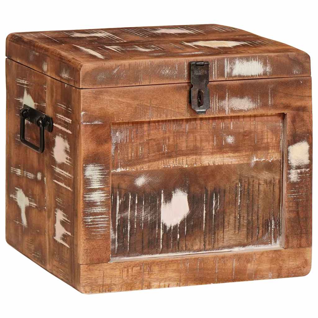 vidaXL Κουτί αποθήκευσης με αποθήκευση Καφέ Στερεό ξύλο μάνγκο