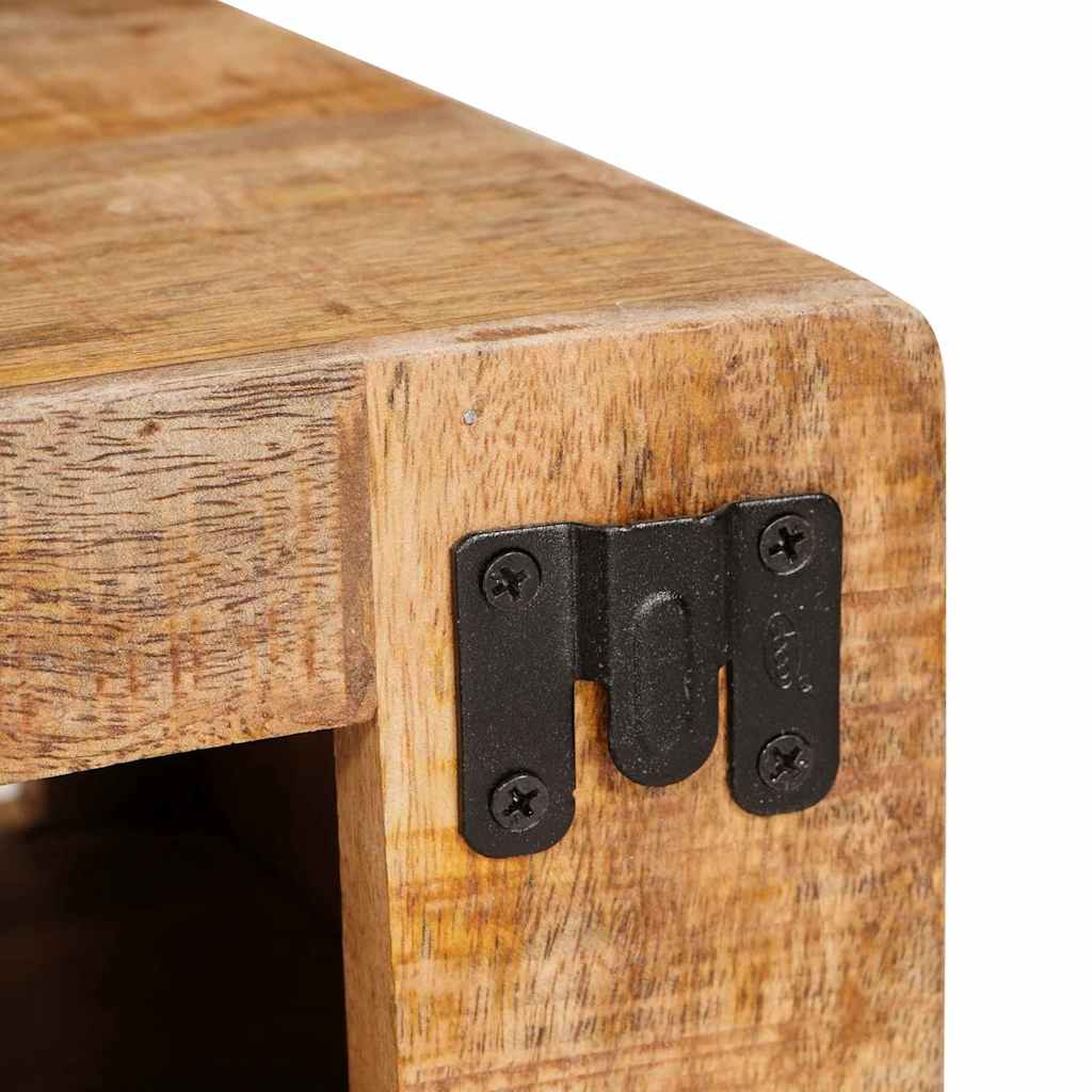 vidaXL Ράφι Κρασιού Επιτοίχιο Καφέ 44 x 30 x 35 εκ. Μασίφ ξύλο μάνγκο