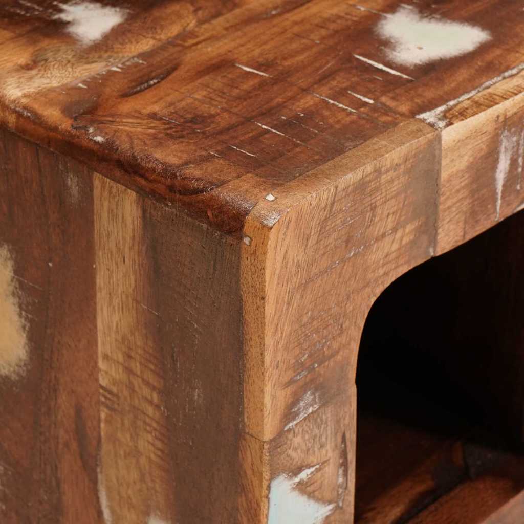 vidaXL Ράφι Κρασιού Καφέ 44 x 30 x 35 εκ. Στερεό ανακτημένο ξύλο