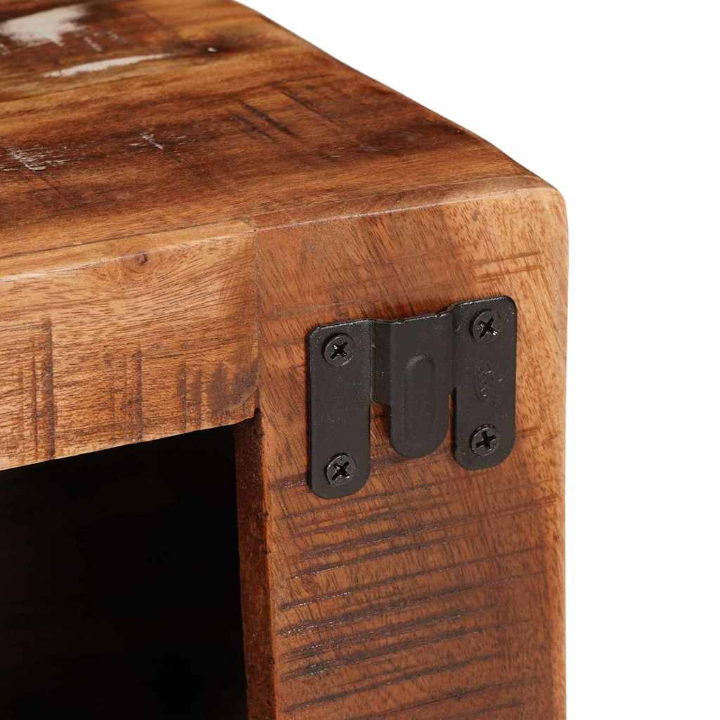 vidaXL Ράφι Κρασιού Καφέ 44 x 30 x 35 εκ. Στερεό ανακτημένο ξύλο