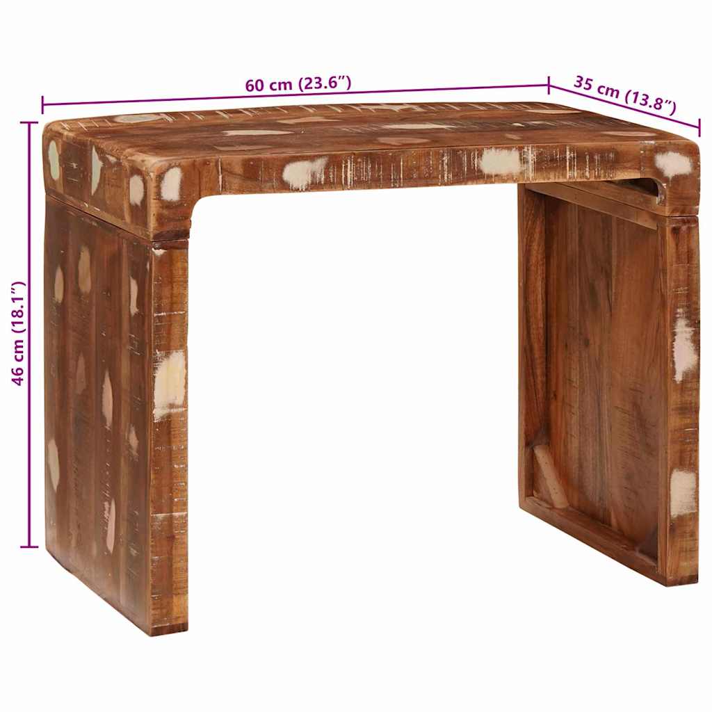 vidaXL End Table 60 x 35 x 45 εκ. Μασίφ ανακυκλωμένο ξύλο