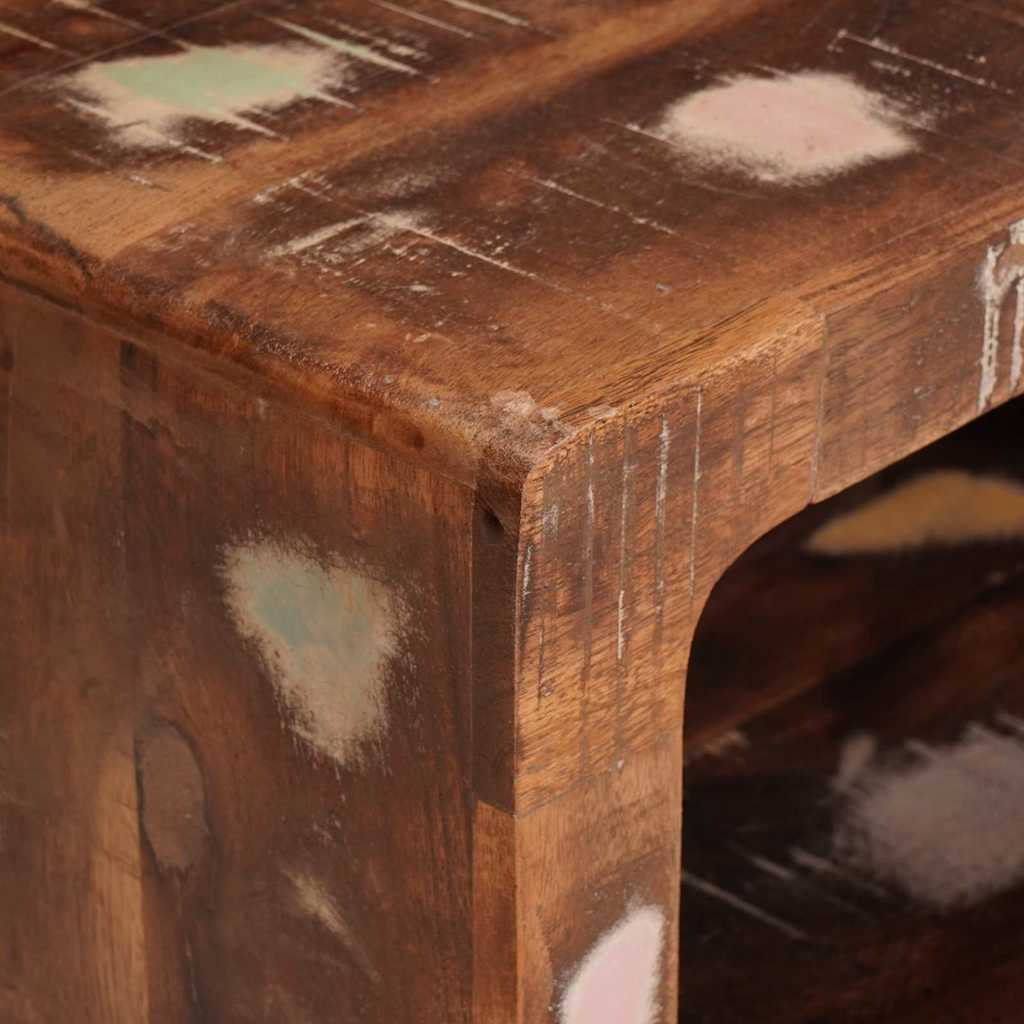 vidaXL Κομοδίνο Καφέ 45 x 30 x 24 εκ. Στερεό Ανακτηθέν Ξύλο