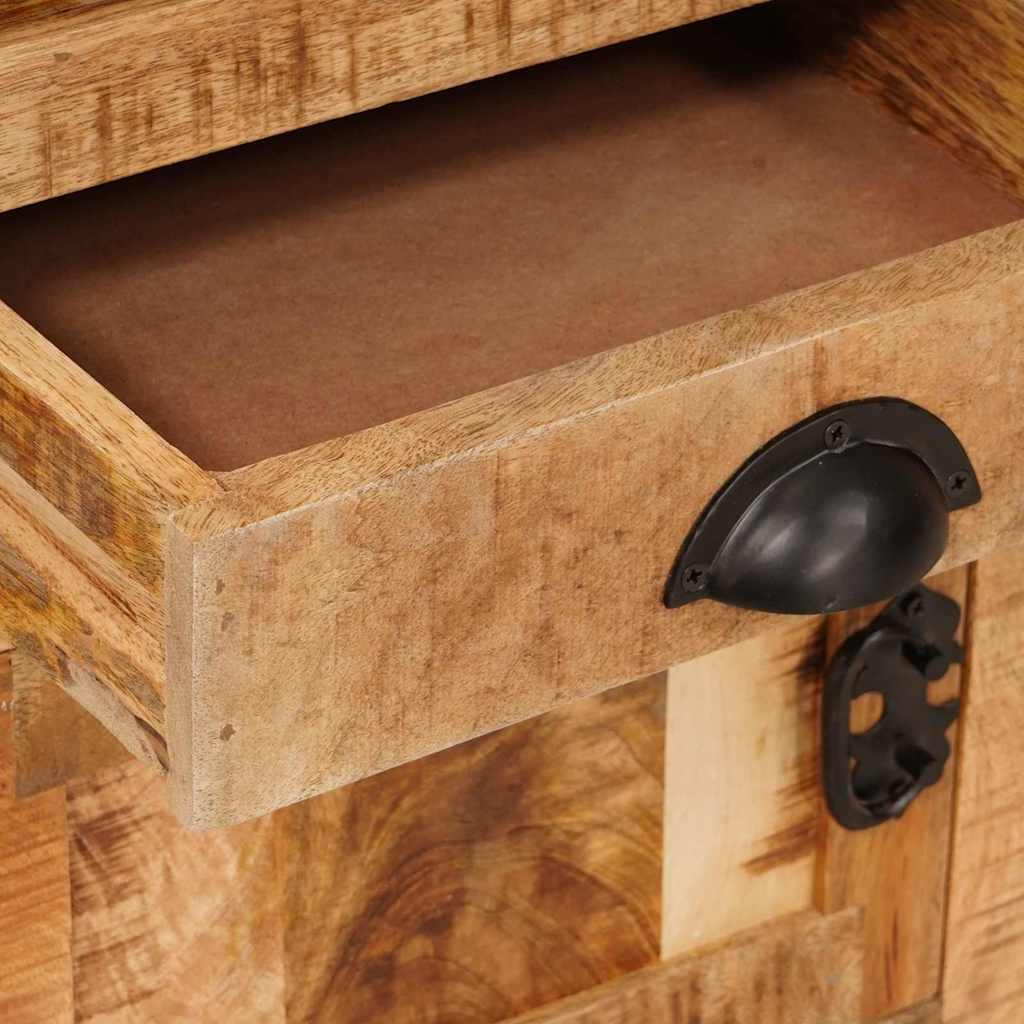 vidaXL Highboard με συρτάρι Καφέ 40 x 30 x 120.5 εκ. Μασίφ ξύλο μάνγκο