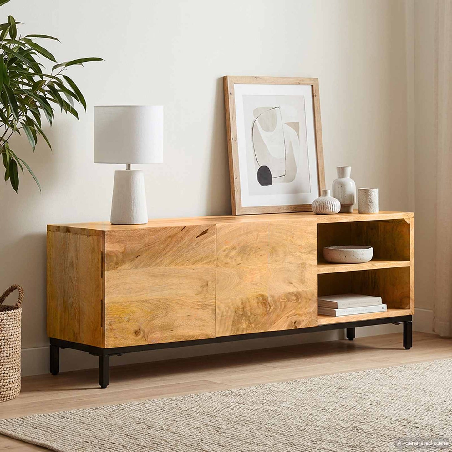 vidaXL Ντουλάπες Αποθήκευσης Καφέ 110 x 30 x 40 cm Στερεό ξύλο μάνγκο