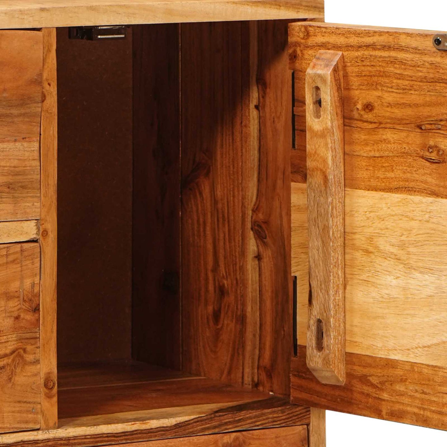 vidaXL Συρταριέρα με πόρτα Φυσικό 55 x 30 x 90 εκ Στερεό Ξύλο Ακακίας