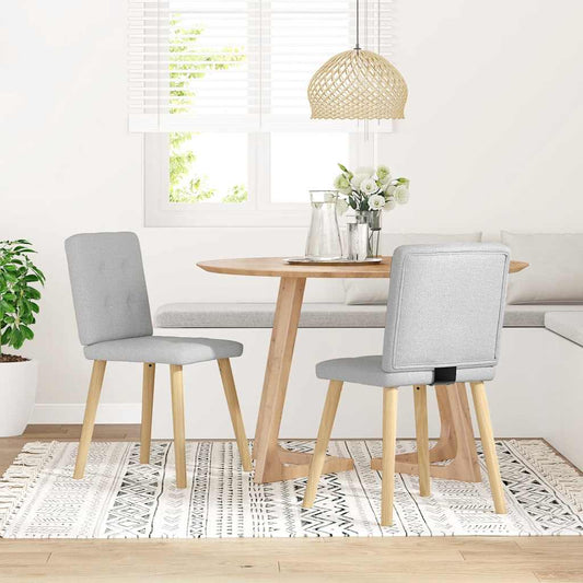 vidaXL Καρέκλες Τραπεζαρίας 2 τεμ. Σύννεφο Γκρι Υφασμάτινες