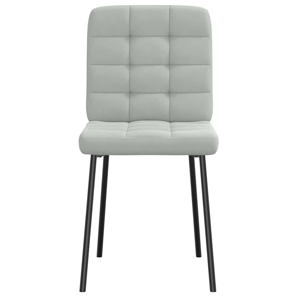 vidaXL Καρέκλες Τραπεζαρίας 2 τεμ. Ανοιχτό Γκρι Βελούδινες