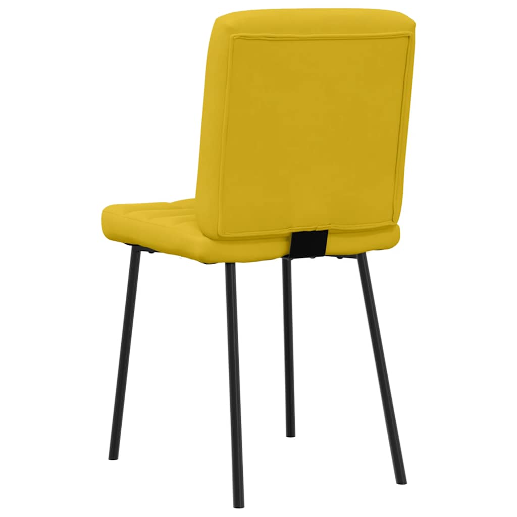 vidaXL Καρέκλες Τραπεζαρίας 2 τεμ. Κίτρινες Βελούδινες