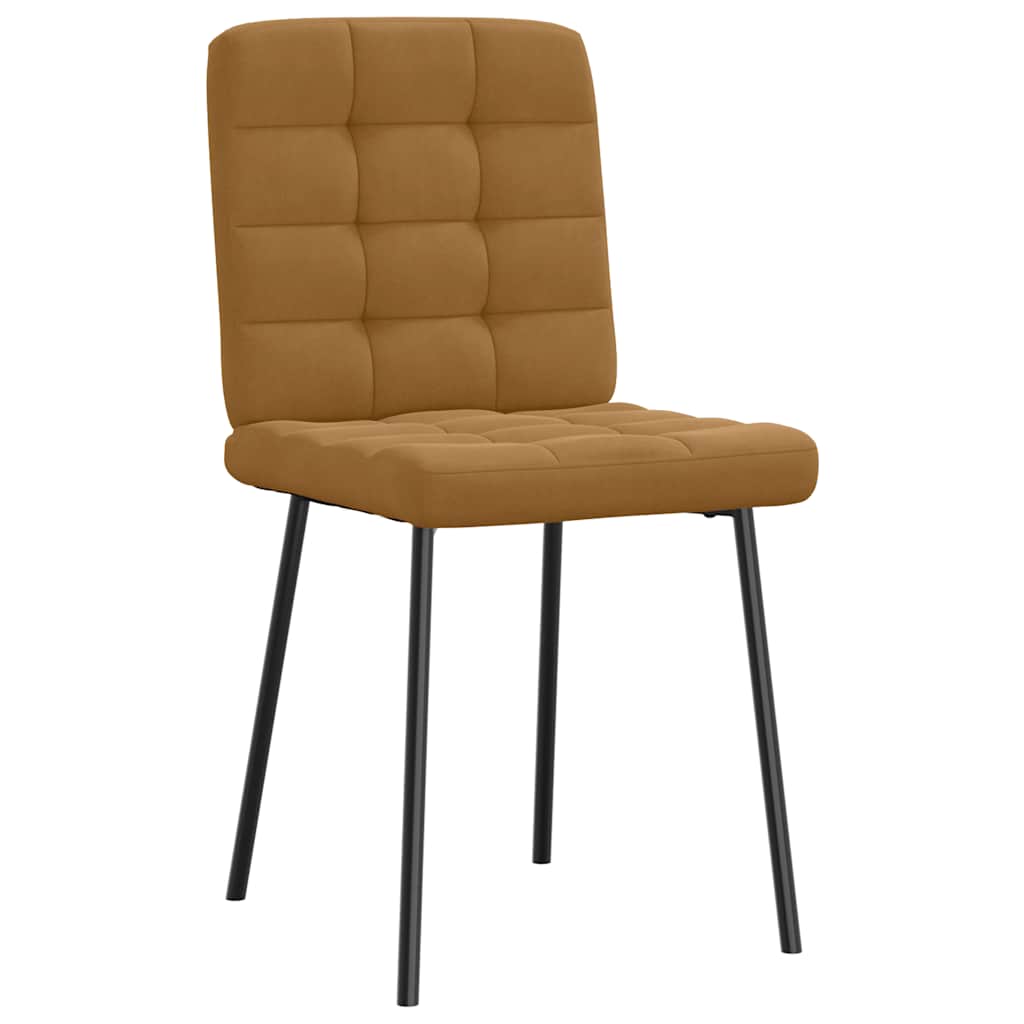 vidaXL Καρέκλες Τραπεζαρίας 2 τεμ. Καφέ Βελούδινες