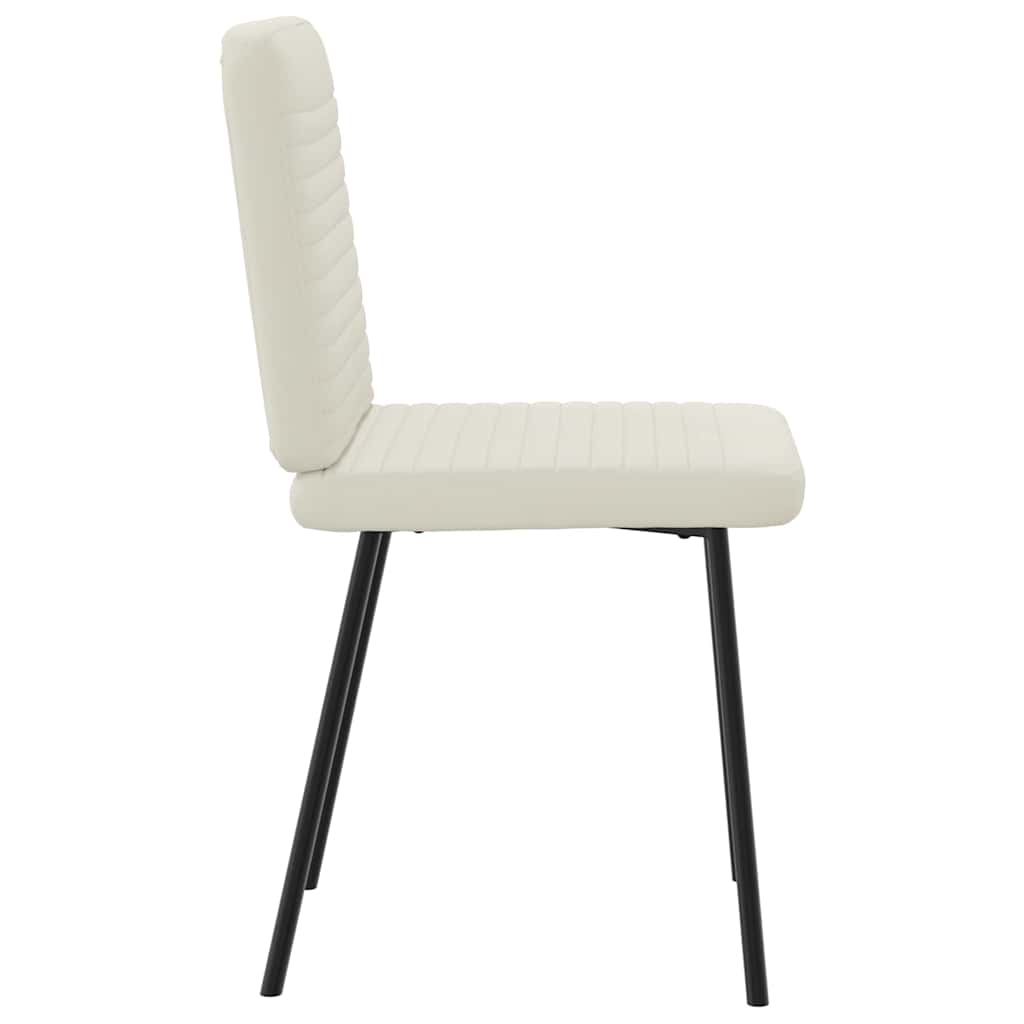 vidaXL Καρέκλες Τραπεζαρίας 2 τεμ. Κρεμ Βελούδινες