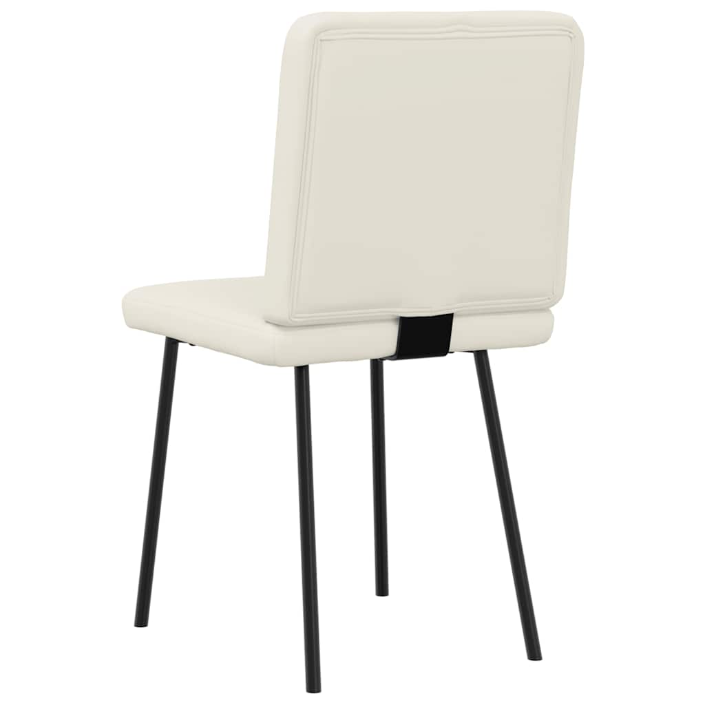 vidaXL Καρέκλες Τραπεζαρίας 2 τεμ. Κρεμ Βελούδινες