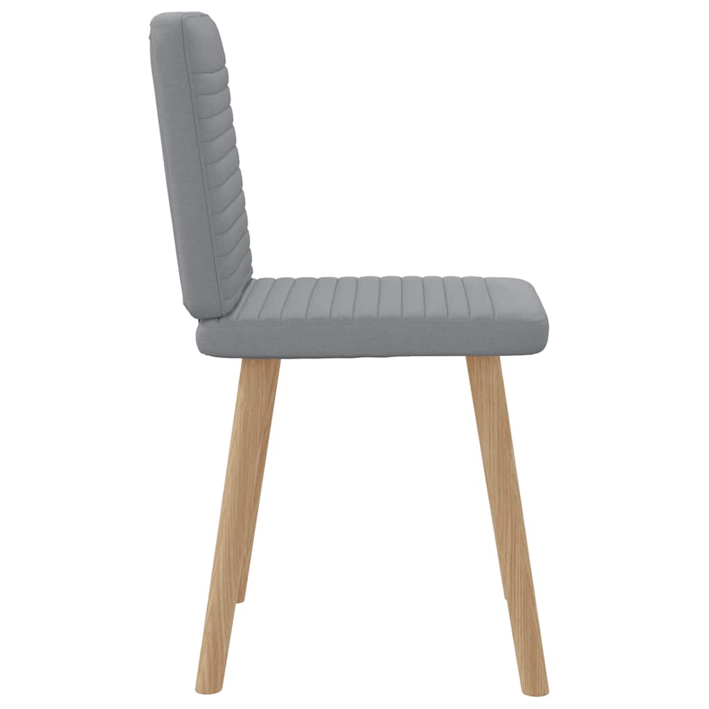 vidaXL Καρέκλες Τραπεζαρίας 2 τεμ Ανοιχτό Γκρι Υφασμάτινες