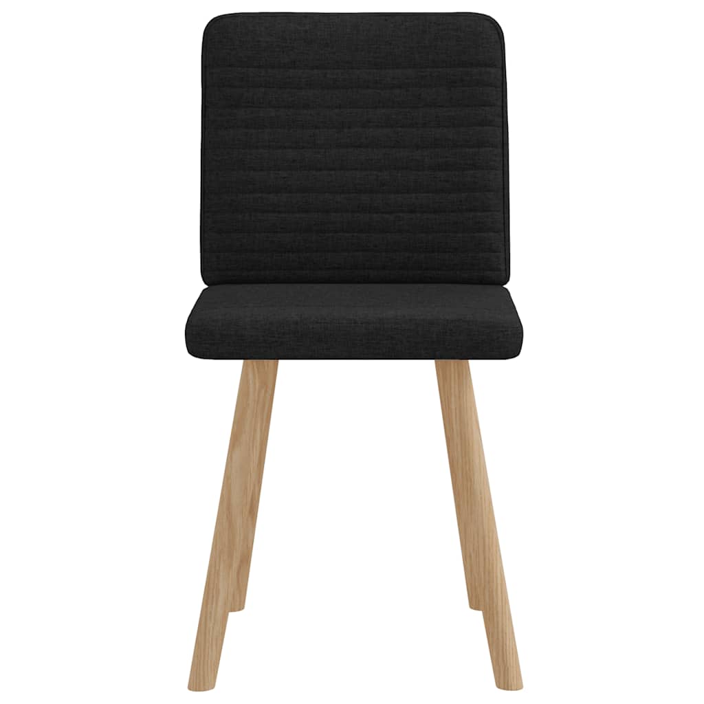 vidaXL Καρέκλες Τραπεζαρίας 2 τεμ. Μαύρες Υφασμάτινες