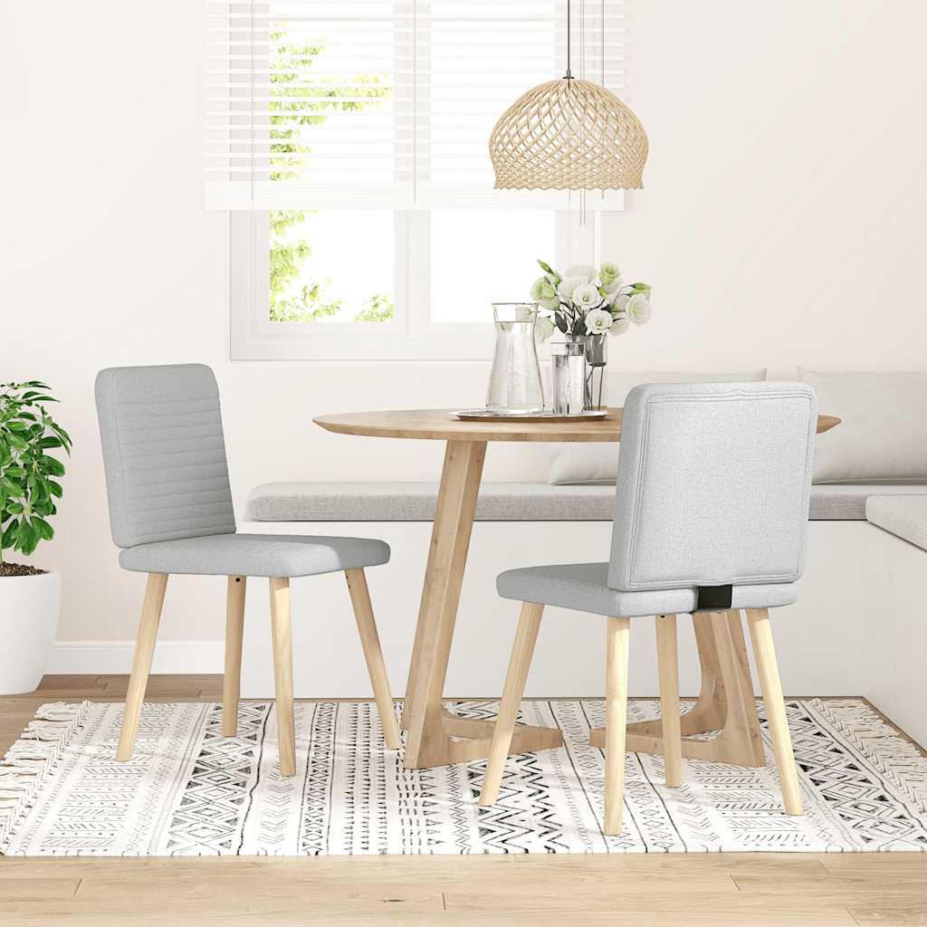vidaXL Καρέκλες Τραπεζαρίας 2 τεμ. Σύννεφο Γκρι Υφασμάτινες