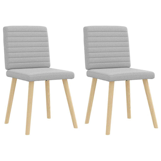 vidaXL Καρέκλες Τραπεζαρίας 2 τεμ. Σύννεφο Γκρι Υφασμάτινες