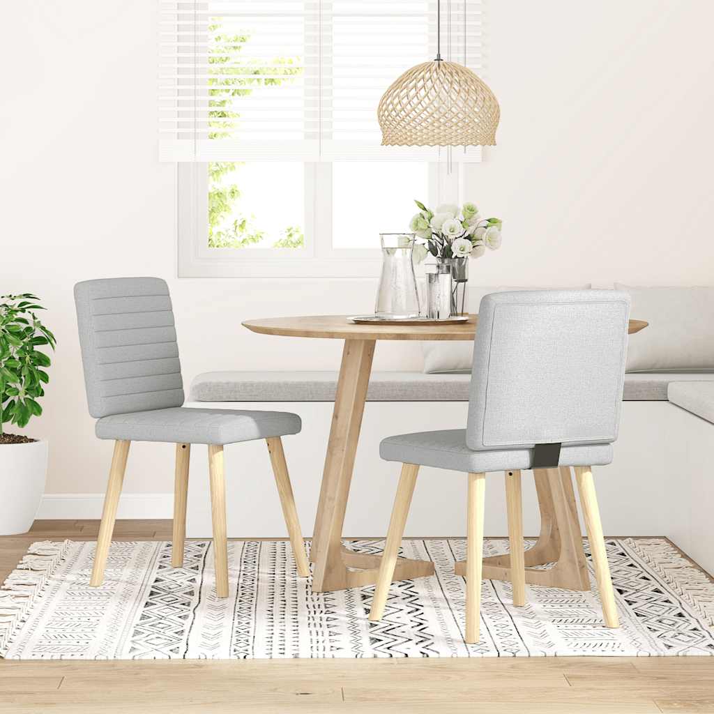 vidaXL Καρέκλες Τραπεζαρίας 2 τεμ. Σύννεφο Γκρι Υφασμάτινες