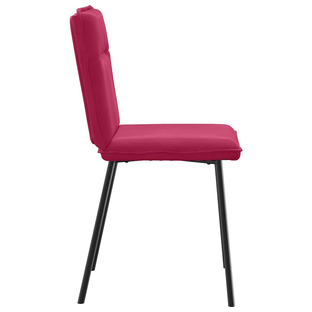 vidaXL Καρέκλες Τραπεζαρίας 2 τεμ. Μπορντό Βελούδινες